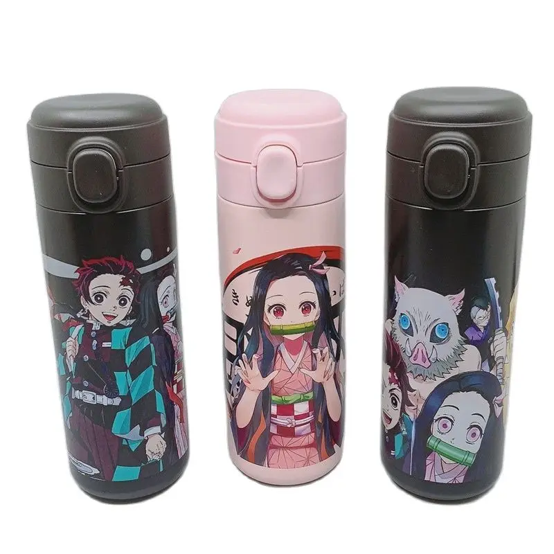 

Customization Gift Japanese Anime Vacuum Cup Demon Slayer Kimetsu Printing Vacuum Flask Kawaii Loli Cartoon Water Bottle for Kid