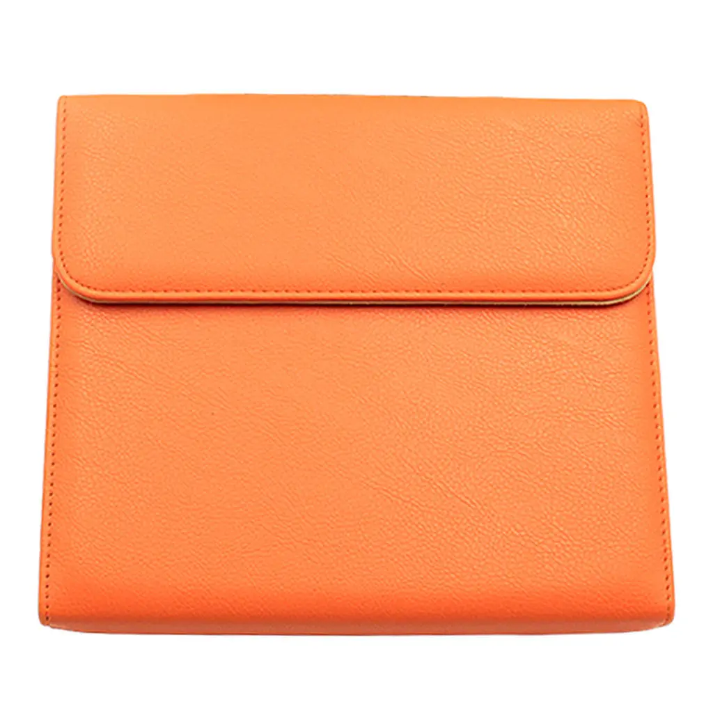 

Кожаный чехол для парикмахера, чехол для ножниц оранжевого цвета