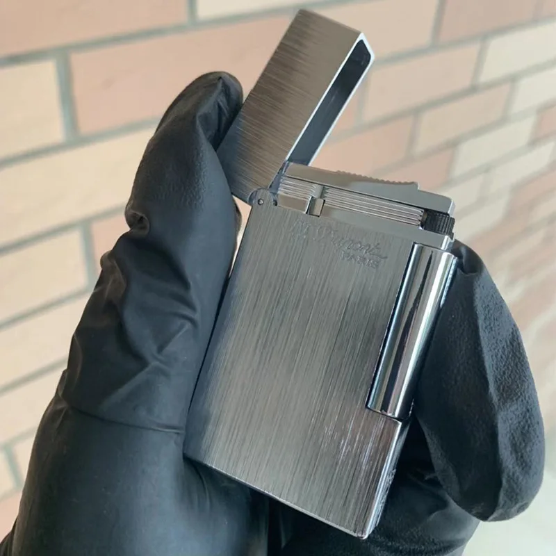 Новая Винтажная яркая звуковая газовая зажигалка dupont, ветрозащитная медная Зажигалка для сигарет