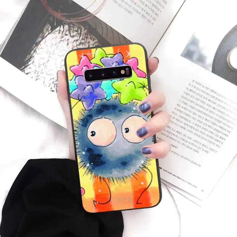 

Studio Ghibli Spirited Away Soot Totoro Phone Case Black Cover For Samsung S5 6 6Edge 7 8 9 10 10E 10Plus 20 20lite 20Ultra Case