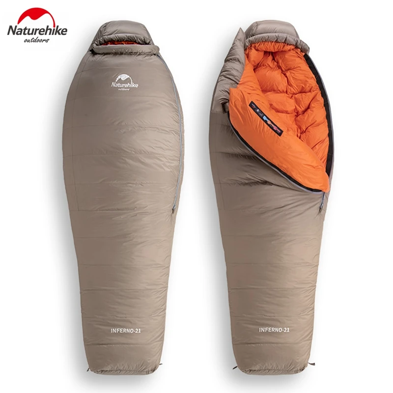 Спальный мешок Naturehike NH19YD004 для взрослых, белый гусиный пух, непродуваемый и водонепроницаемый, для отдыха на открытом воздухе, походов, 750FP