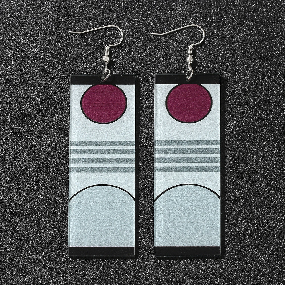 Японские популярные акриловые серьги ниндзя из аниме клинок рассекающего