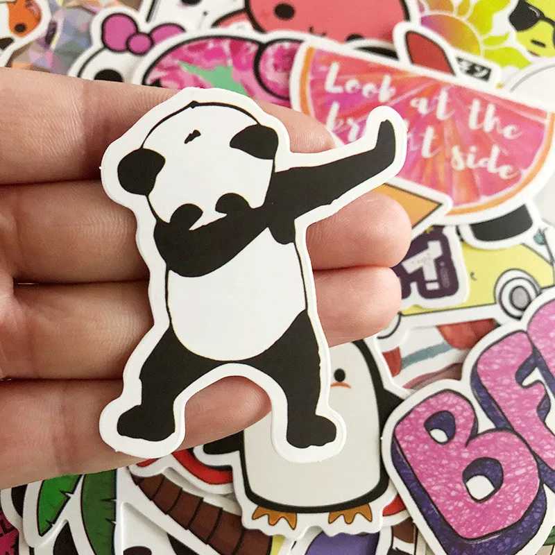 50 шт./упак. милые животные Творческий Стикеры s Kawaii Плюшевые игрушки Чемодан Водонепроницаемый Стикеры для детей подарок Moto автомобиля чемодан ноутбук Стикеры s