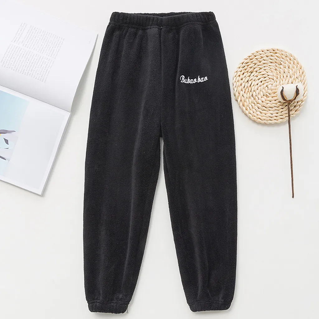 Повседневные штаны для мальчиков и девочек плотные флисовые малышей на весну