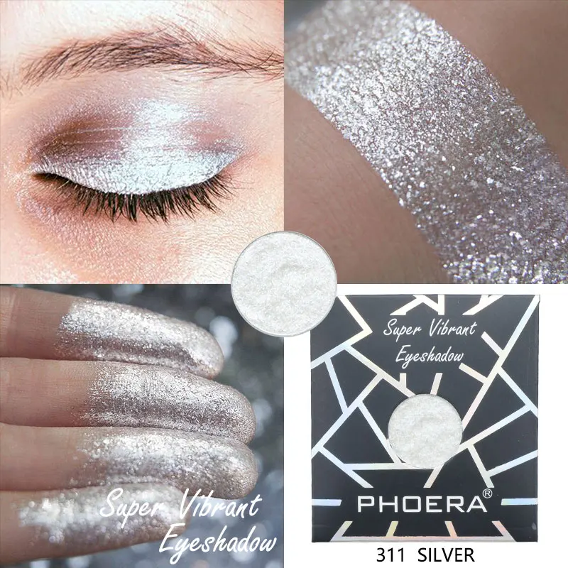 PHOERA новая компактная пудра для век макияж водостойкая перламутровая монохромная