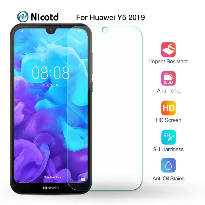Закаленное стекло для Huawei Y5 2019 Защитное экрана huawei с функцией защиты от непогоды