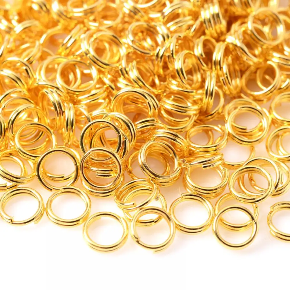 100 шт./лот 6 мм открытые соединительные кольца двойные петли разъемные для
