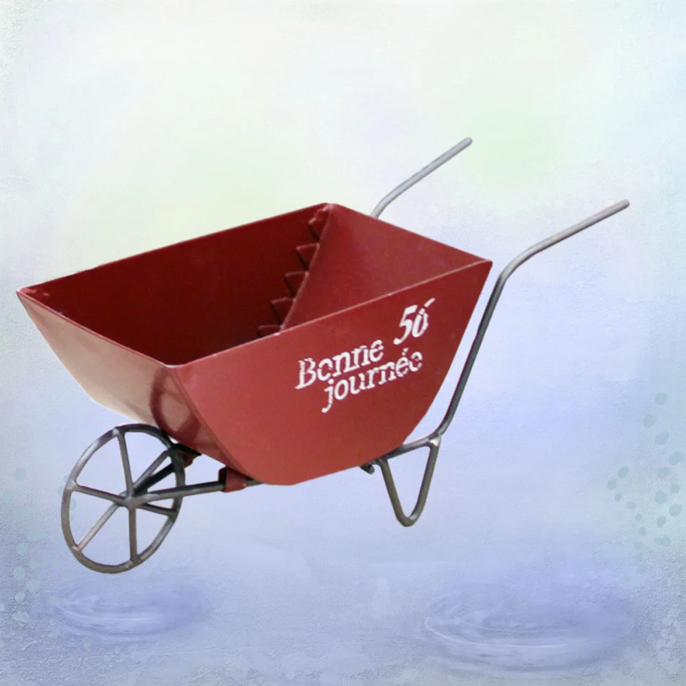 Мини тачка коробка для цветов прочная форма дизайн растения в горшке винтажная