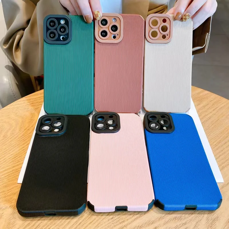 uslion candy colors stripe phone case for iphone 11 12 13 pro max silicone xr xs max x 7 8 plus soft shockproof case back cover free global shipping