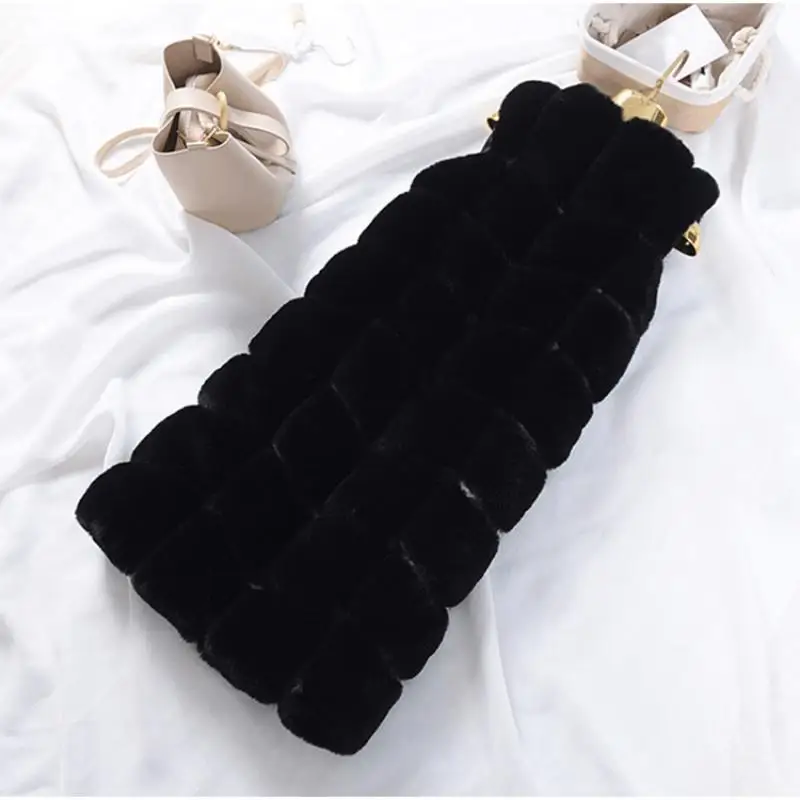 Меховой жилет из искусственного меха плюшевый бархатный толстый теплый меховой