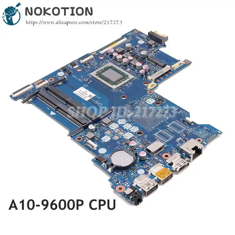 

NOKOTION For HP 15-B 15-BA Laptop Motherboard A10-9600P CPU DDR4 BDL50 LA-D713P 854958-001 854958-601