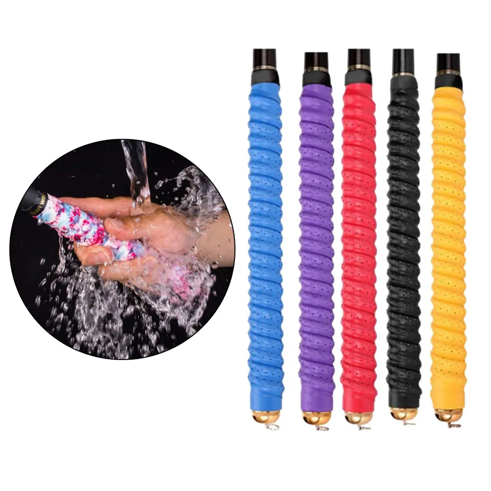 

Anti-Slip Tennis Badminton Sweat Absorption Fishing Handle Grip Tape Sweatbands 1.1m Single Keel Belt Wrapped Around The Handle