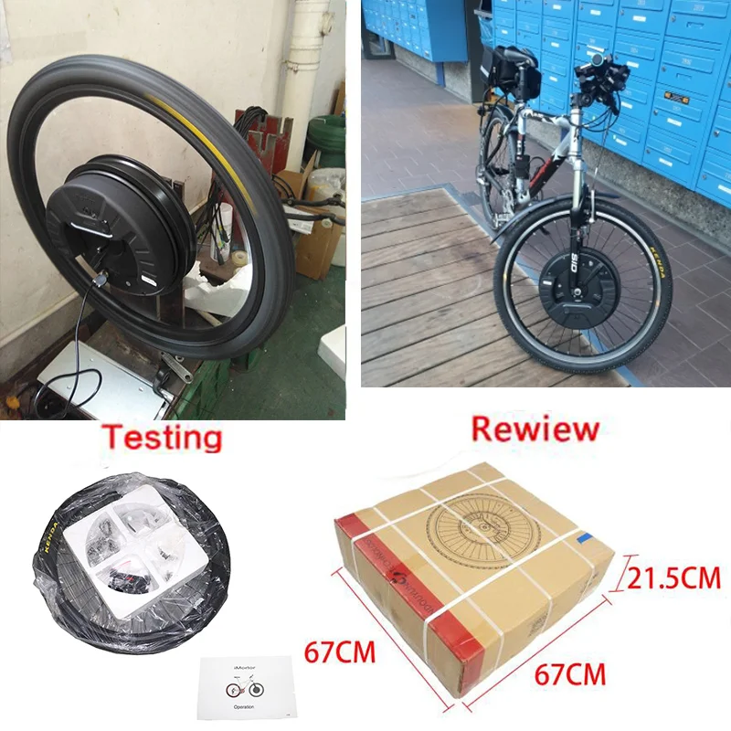 

EU Warehouse 350W onewheel kit conversion bike electric with battery Bluetooth APP 40KM/H Speed Front Motor electric bike set