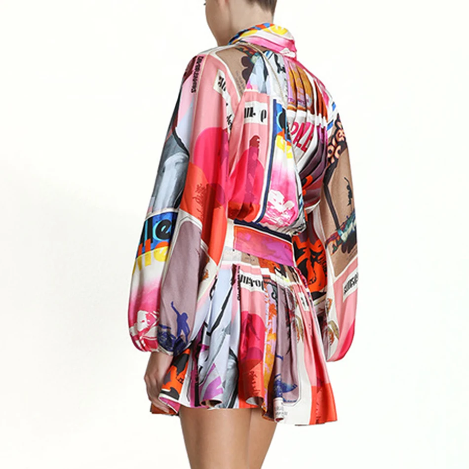 Модный принт граффити праздничное платье для женщин с длинными