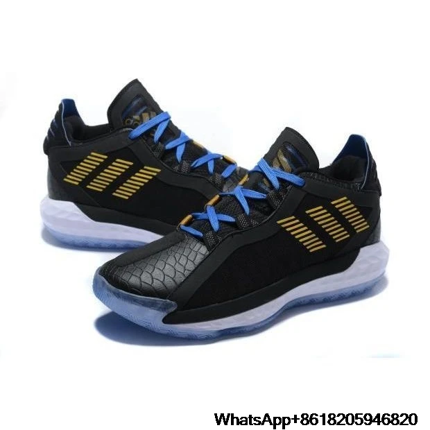 

New Dame6 basketball shoes VI white purple mandarin duck tearing City Rainbow real combat wear resistant Boots Men's shoes