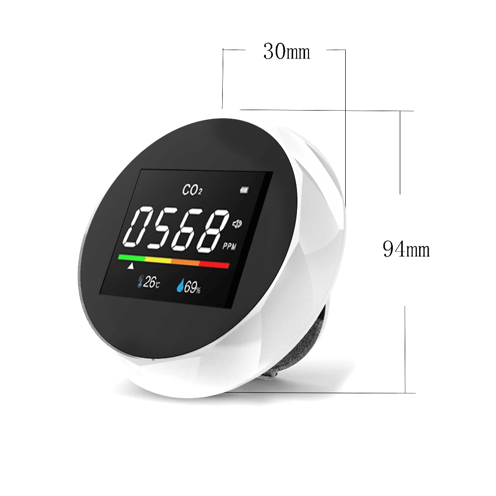 

CO2 Detector Carbon Dioxide Detector Temperature And Humidity Meter Portable Air Quality Tester Carbon Dioxide Alarm CO2 Monitor