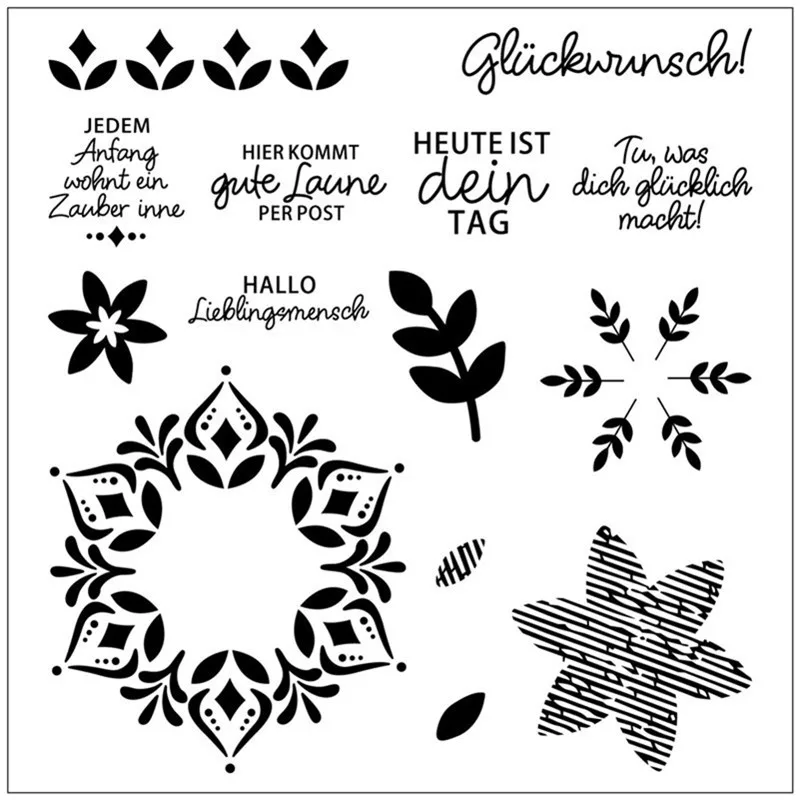 Only stamp Немецкая бабочка цветок изысканные прозрачные силиконовые резиновые штампы/Рождественский альбом ручной работы для детского декоративного производства - Цвет: Only stamp