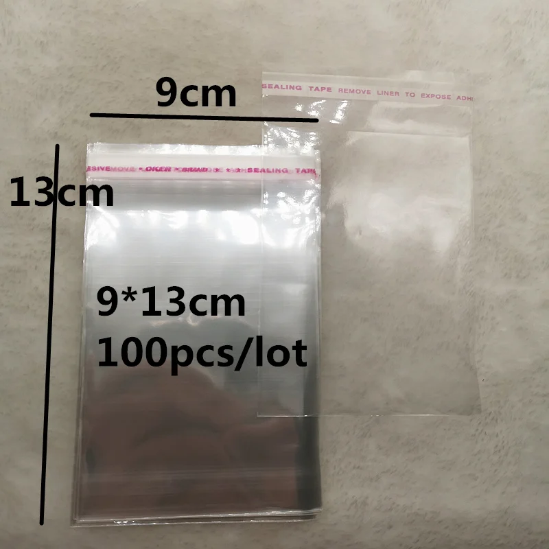 4x6-14x14cm различные модели герметичные полиэтиленовые пакеты прозрачные Opp пластиковые пакеты самоклеющиеся уплотнения ювелирных изделий делая мешок - Цвет: 9x13cm