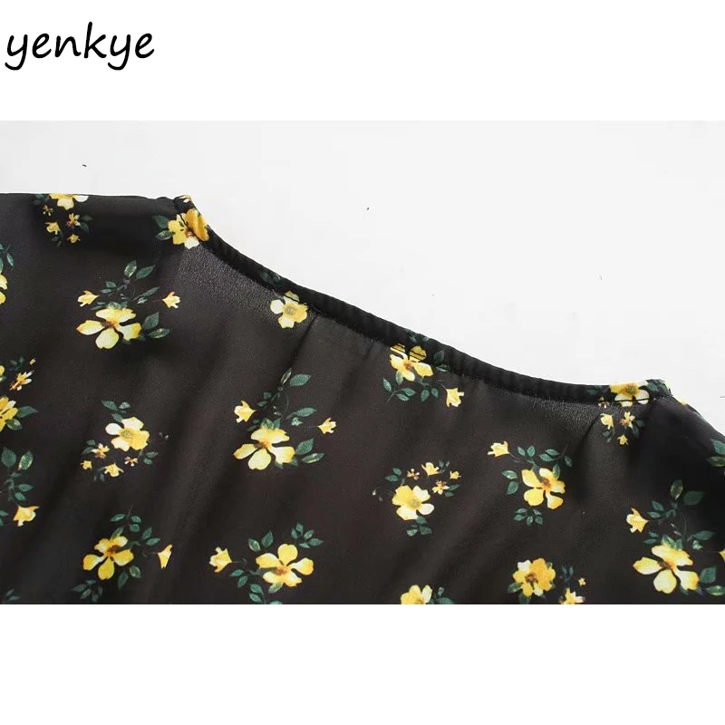 Женское платье с цветочным принтом Летнее мини-платье трапециевидной формы