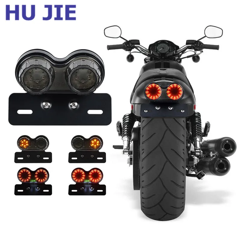 12V Винтаж Cafe Racer мигалки Универсальный мотоциклетные Ретро стоп-сигналы СИД
