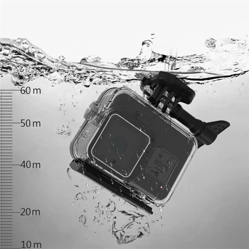 Черный водонепроницаемый чехол для GoPro Hero 8 защитный подводной съемки IP68