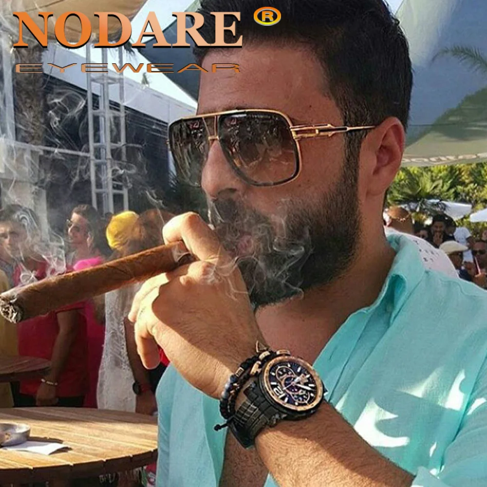 Новинка 2020 модные солнцезащитные очки в большой оправе Мужские квадратные для