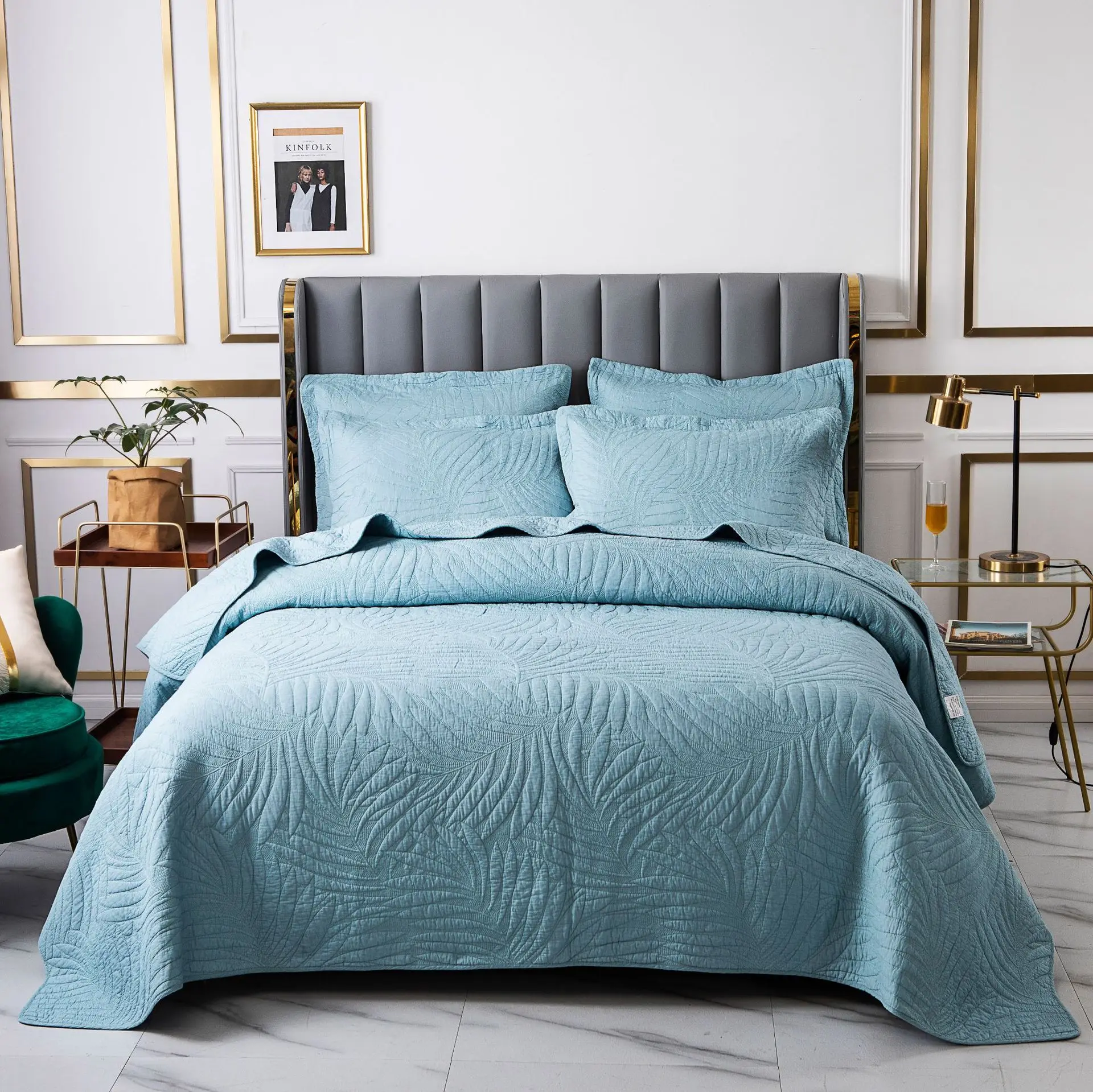 Комплект постельного белья King Size DM, платформа, горячая распродажа, 3 предмета, стирка, наволочка с вышивкой, летнее прохладное одеяло, полное стеганое одеяло.