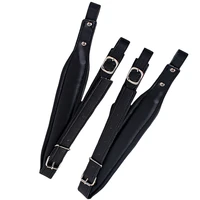 1 pair adjustable synthetic leather accordion shoulder straps belt for bass accordions e01 black