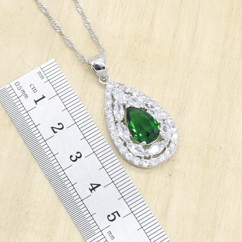 Классический набор украшений для женщин браслет серьги ожерелье подвеска кольцо