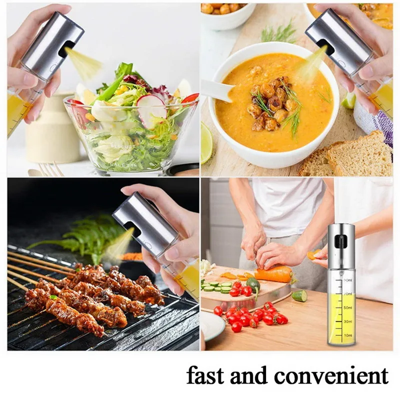 Распылитель оливкового масла стеклянный Диспенсер со шкалой для приготовления