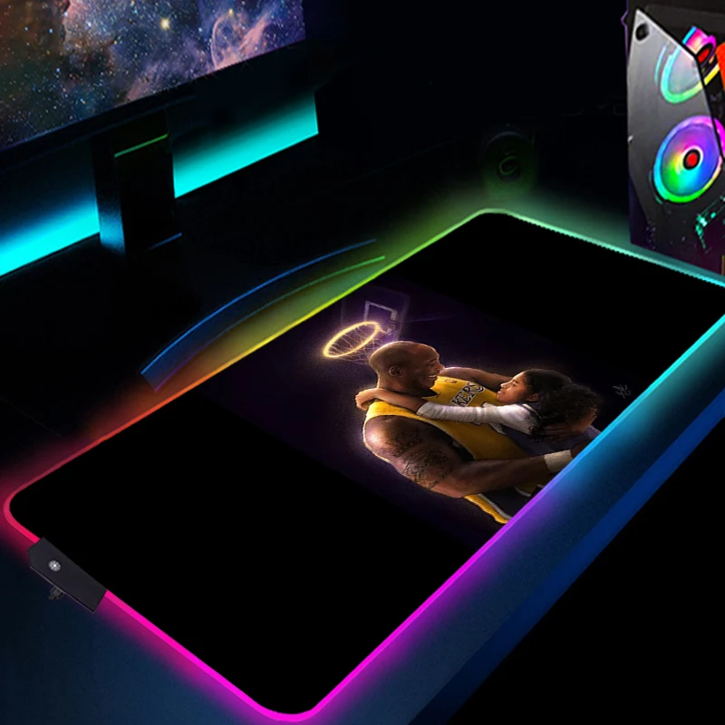 

Basketball Large RGB Mouse Pad Anime Gaming Mousepad Kobe 24 Desk Mat 900X400 XXL Computer Keyboard Laptop Pad Notebook desk mat