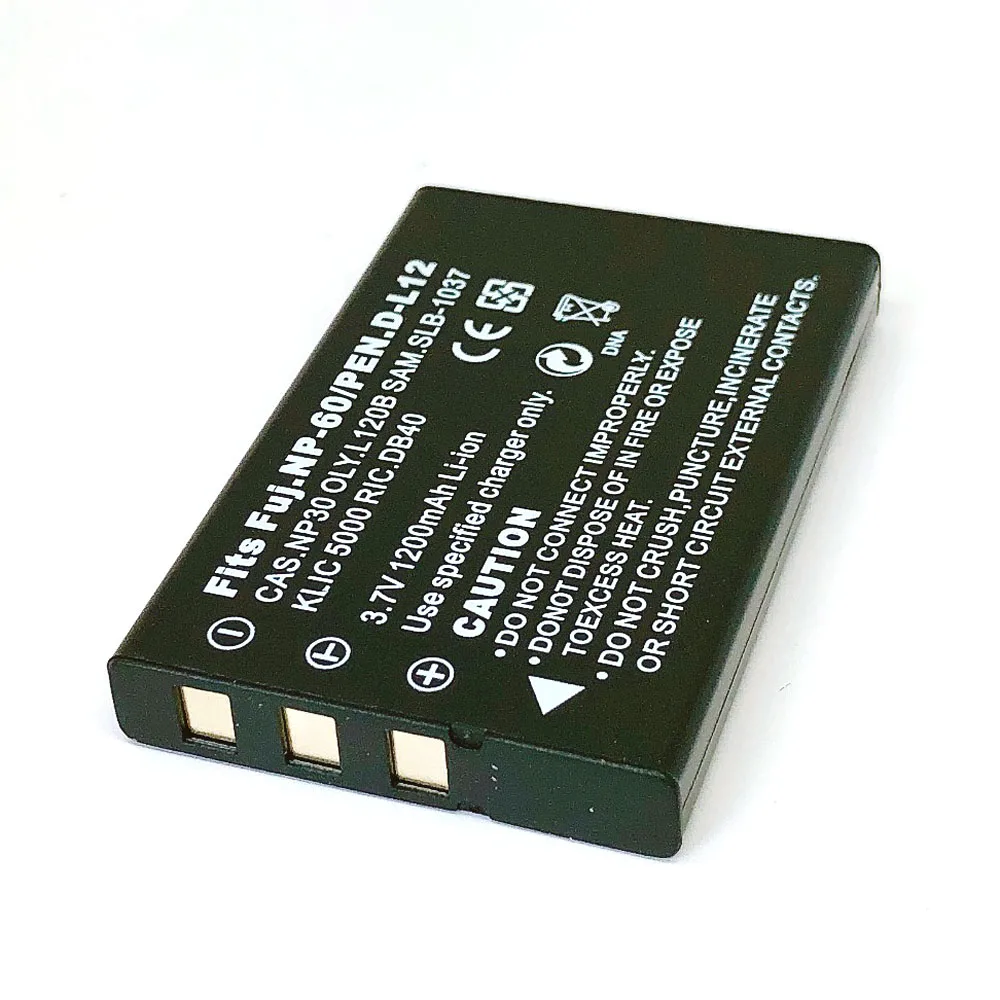 NP-60 FNP-60 NP60 SLB-1137 SLB-1037 KLIC-5000 D-Li2 Li-20B NP-30 DB-40 PDR-BT3 Аккумулятор для FUJIFILM PENTAX Kodak OLYMPUS