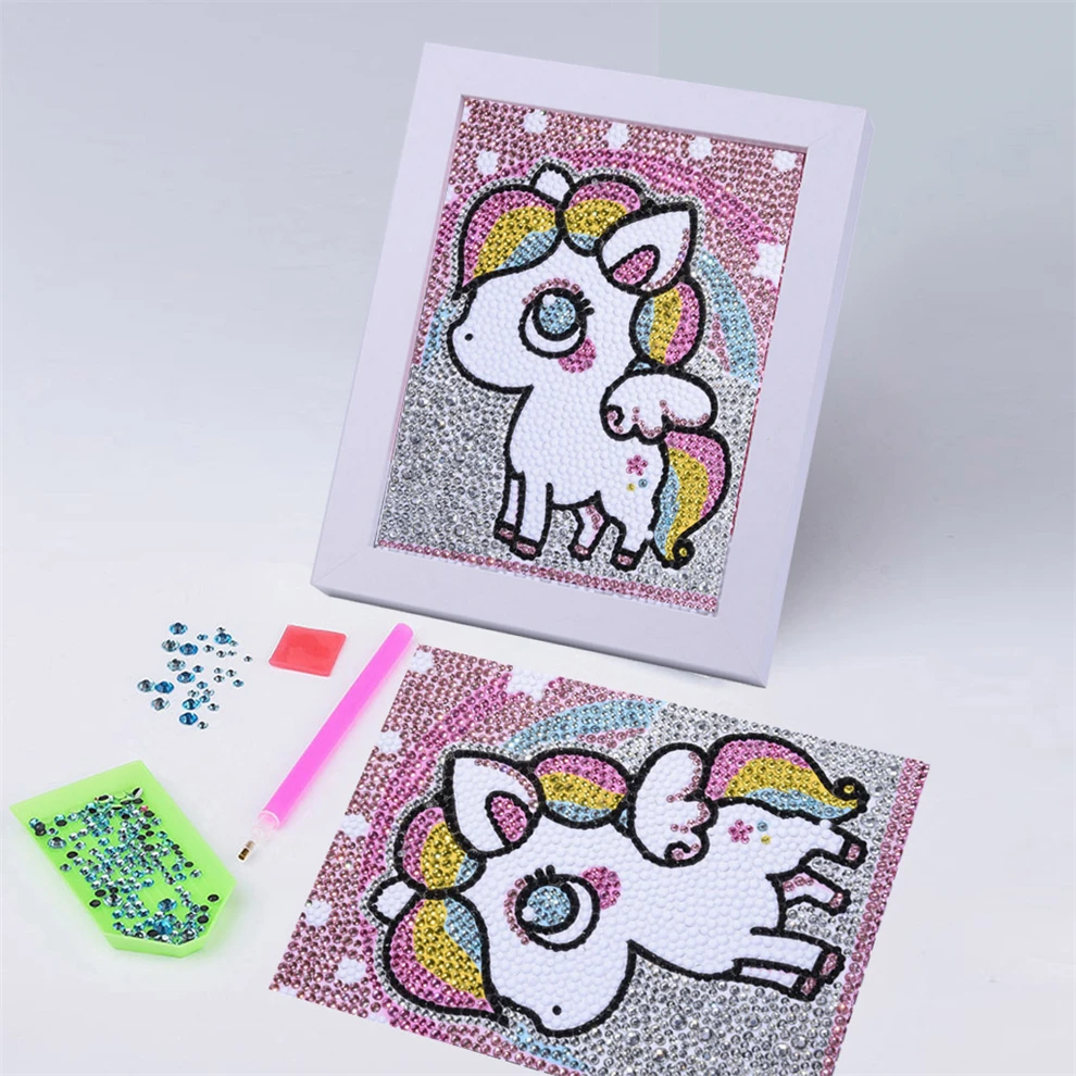 

Children Animal Cartoon Diamond Painting DIY Picture Full Drill Special Shaped Diamond 15 Style 15 x 15 cm Chingaco
