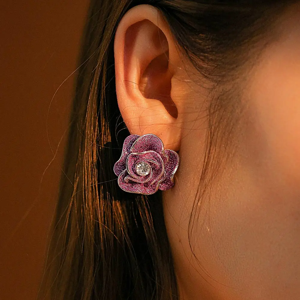 Набор украшений для женщин Viennois набор фиолетового цвета стразы в виде цветка