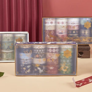 20 шт.компл. винтажная бумажная полоска золотого цвета Washi лента роскошный дворец весенний цветок Звезда декоративная наклейка клейкая Маскировочная лента