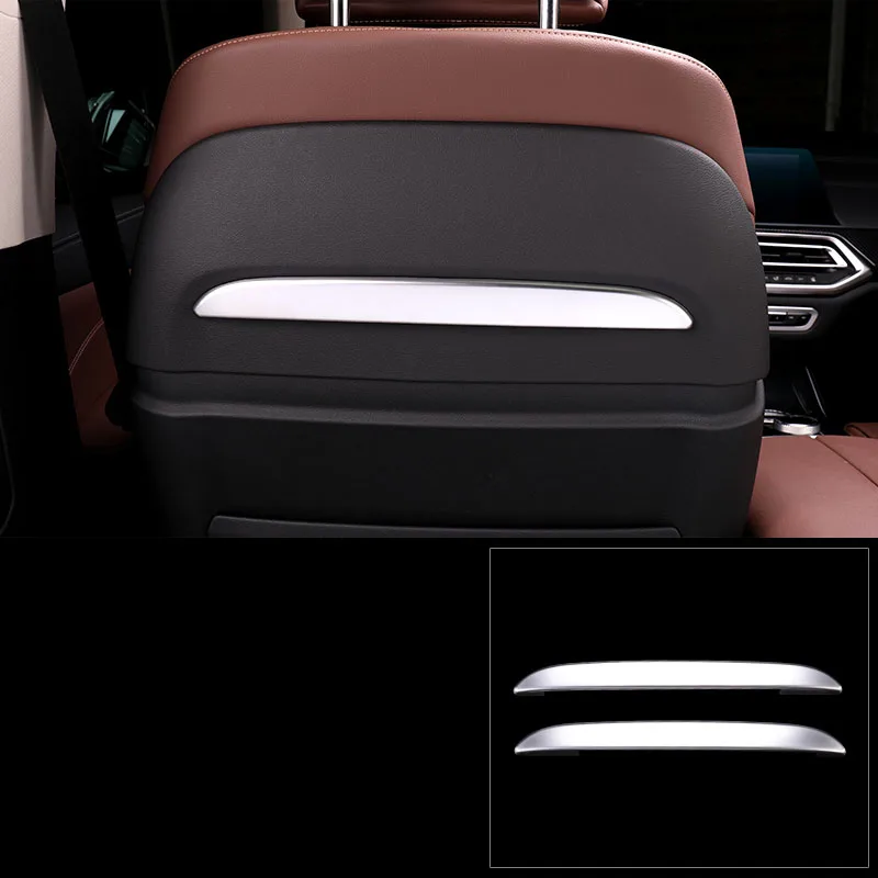 stainless steel car seat rear trims for bmw x5 x7 x6 g05 g06 g07 2019 2020 2021 2022 accessories decoration styling m sport auto |
