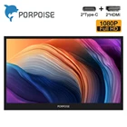 Монитор PORPOISE 17,3 дюйма FHD 1920X108 0 IPS HDMI Type-C, портативный игровой Dsiplay PS4, малиновый ПК, компьютер Extensi