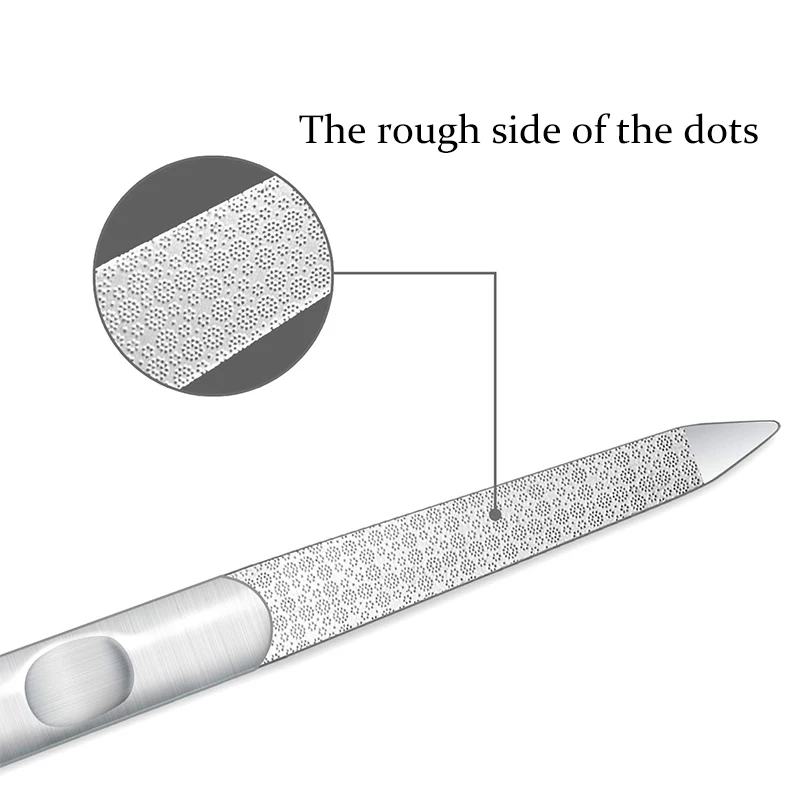1 шт. профессиональная пилка для ногтей из нержавеющей стали буфер металлический