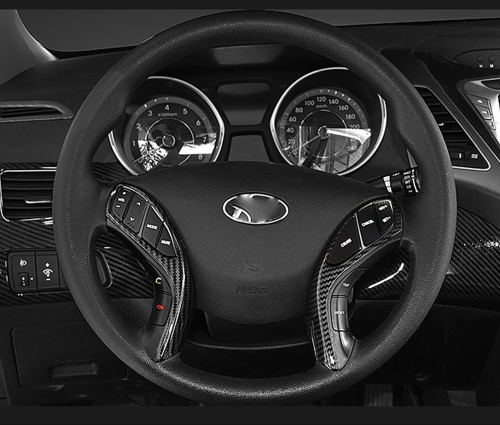 Car Steering Wheel Cover Frame Trim Insert Sticker for Hyundai I30 2013-2015 Car Accessories