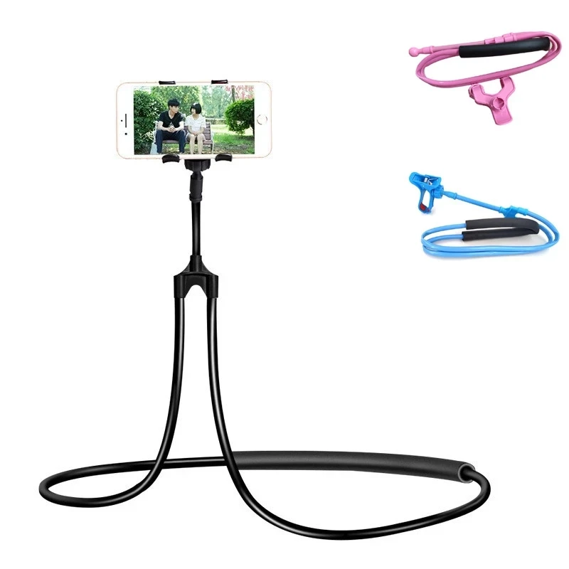 

New Mobile Phone Holder Hanging Neck Lazy Cellphone Mount Accessories Adjustable 360 Degree Phones Holder Stand for IPhone Xiaom
