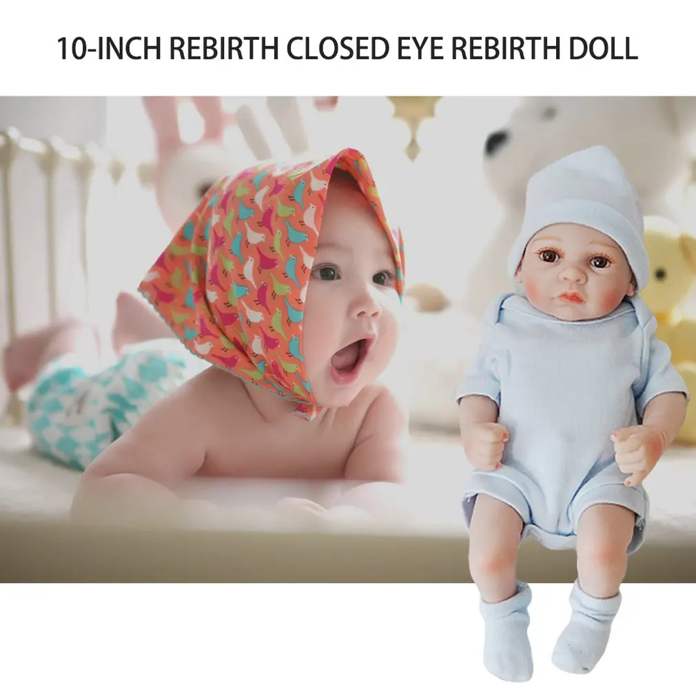 Силиконовые куклы Новорожденные 10 см виниловые Имитаторы хлопковая игрушка