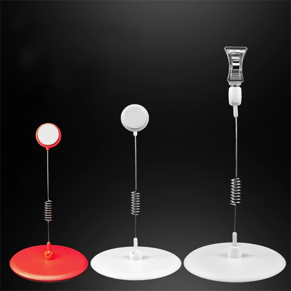 Advertising Wobbler Clip Stand Plastic Base Sticky Adhesive Sign Holder Shaking Pricing Card Note Label Tag | Дом и сад