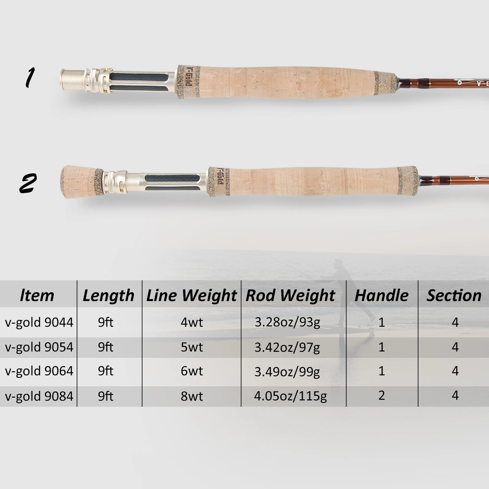Maximumcatch V GOLD удочка для ловли нахлыстом с кольцом Pacbay Minima 40T SK Carbon 9FT 4 8WT