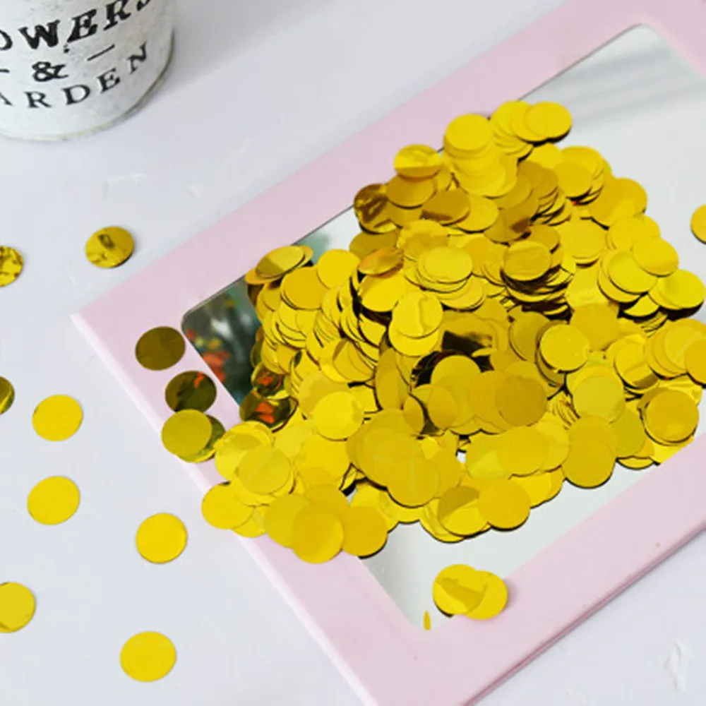 1 см 10 г/пакет смешанные цвета металлик розовое золото Мини Круглые Конфетти