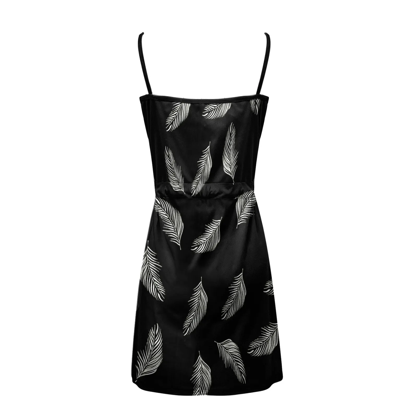 

Sagace Women Vintage Dress Casual V-neck Sleeveless Strap Open Back Sexy Print Dress Women 2021 Fashion Vestido De Mujer