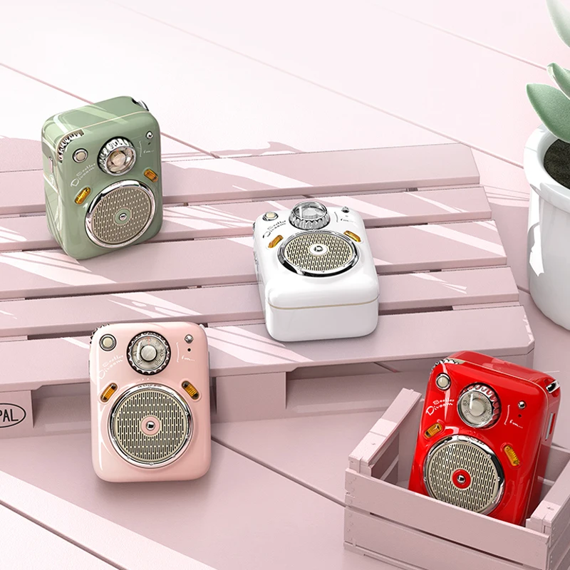 Divoom Beetles Mini Bluetooth Speaker FM Radio Cute Outdoor Portable Wireless Long Battery Life Support TFCard Soundbar | Электроника