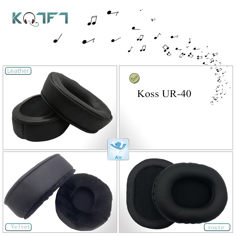 

KQTFT 1 Pair of Velvet leather Replacement EarPads for Koss UR-40 Headset Earmuff Cover Cushion Cups