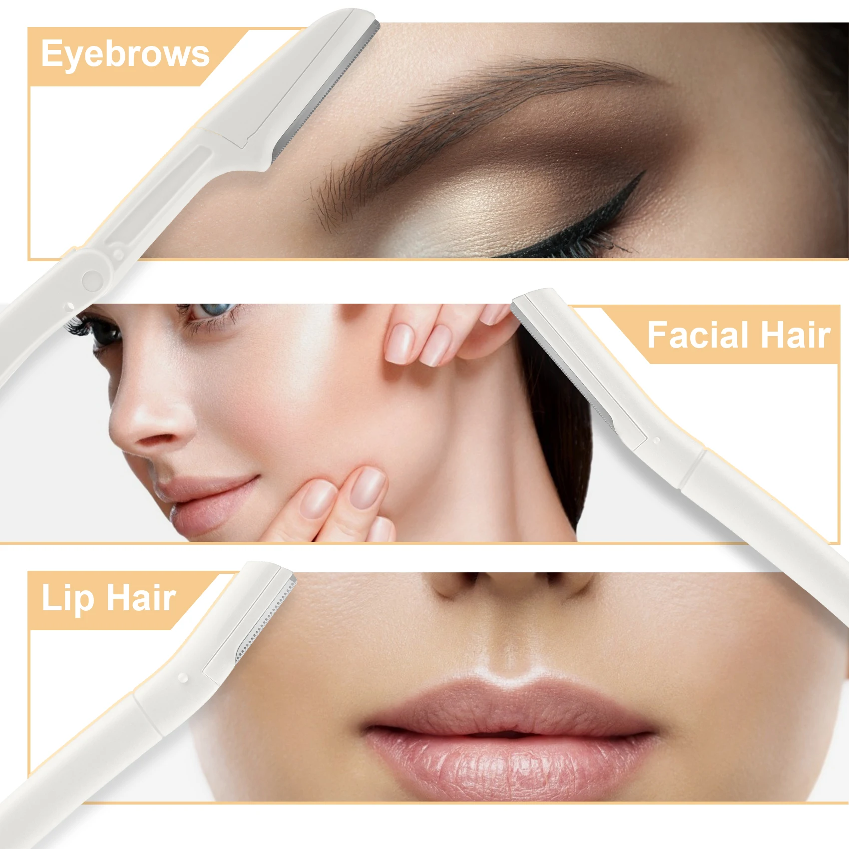 

6PCS Eyebrow Trimmer Eyebrow Razor Kit Eyebrow Scissors Eyebrow Comb Razor knives for Face Tweezers Eyelash Portable Home Travel