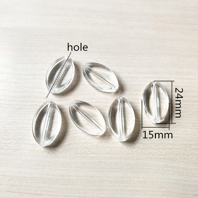 Новое поступление! Прозрачные Акриловые бусины овальной формы 24 х 15 мм 300 шт./лот