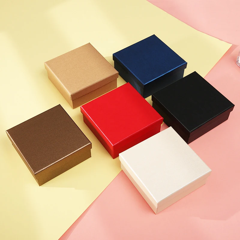

1pc Earrings Necklace Ring Packaging Jewelry Paper Gift Box Accessories Packaging Paper Bags For Black Gifts Display Storage Box